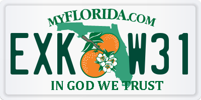 FL license plate EXKW31
