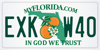FL license plate EXKW40