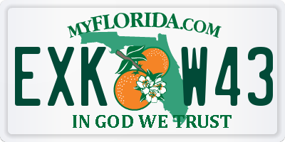 FL license plate EXKW43