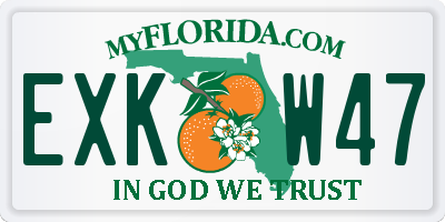 FL license plate EXKW47