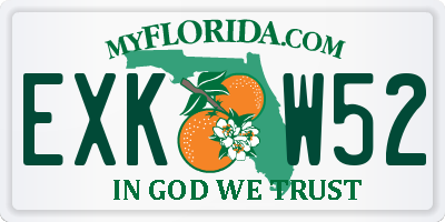 FL license plate EXKW52