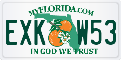 FL license plate EXKW53