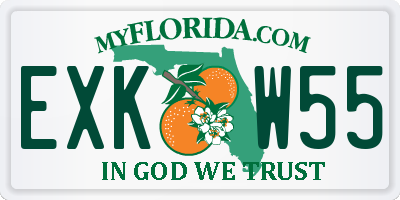 FL license plate EXKW55