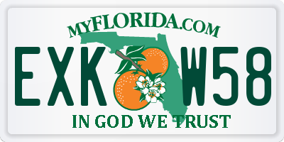 FL license plate EXKW58
