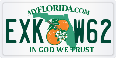 FL license plate EXKW62