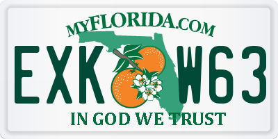 FL license plate EXKW63