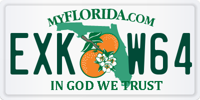 FL license plate EXKW64