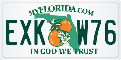 FL license plate EXKW76