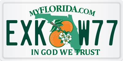 FL license plate EXKW77