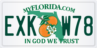 FL license plate EXKW78