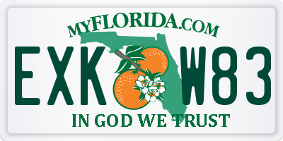 FL license plate EXKW83