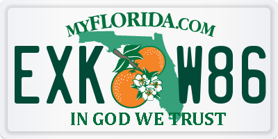 FL license plate EXKW86
