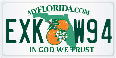FL license plate EXKW94