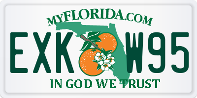 FL license plate EXKW95