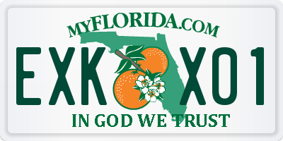 FL license plate EXKX01