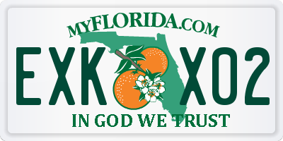 FL license plate EXKX02