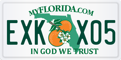 FL license plate EXKX05