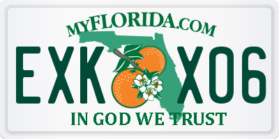 FL license plate EXKX06
