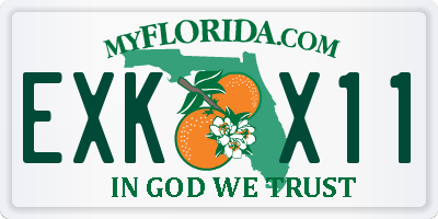 FL license plate EXKX11