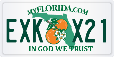 FL license plate EXKX21