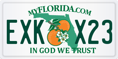 FL license plate EXKX23