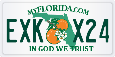 FL license plate EXKX24