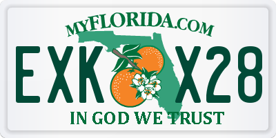FL license plate EXKX28