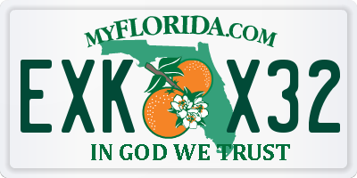 FL license plate EXKX32