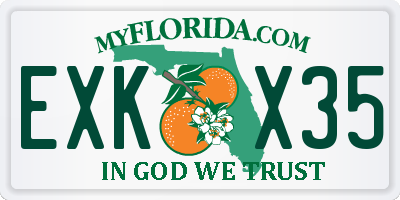 FL license plate EXKX35