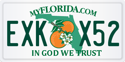 FL license plate EXKX52