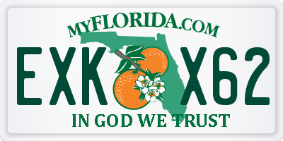 FL license plate EXKX62