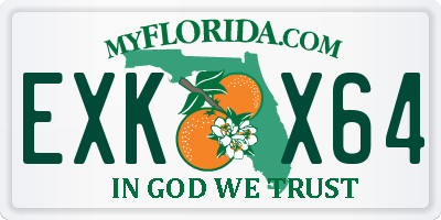FL license plate EXKX64