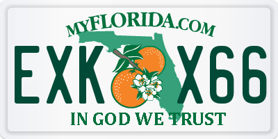 FL license plate EXKX66