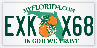 FL license plate EXKX68