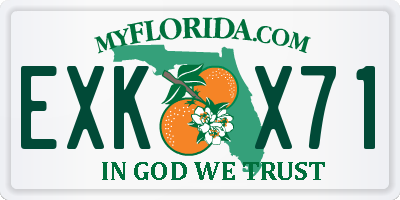 FL license plate EXKX71