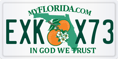 FL license plate EXKX73