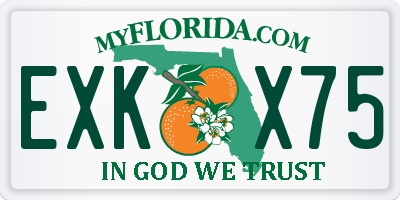 FL license plate EXKX75