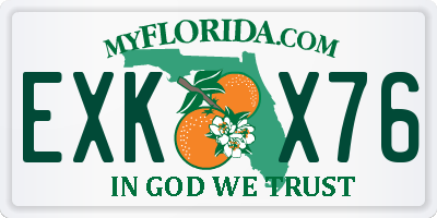 FL license plate EXKX76