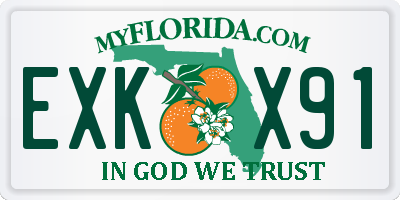 FL license plate EXKX91
