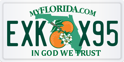 FL license plate EXKX95