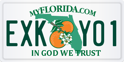 FL license plate EXKY01