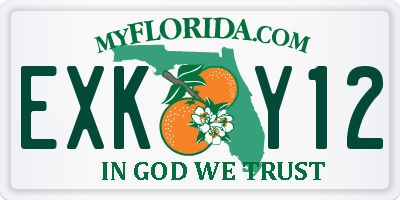 FL license plate EXKY12