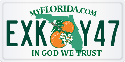 FL license plate EXKY47