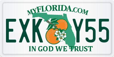 FL license plate EXKY55
