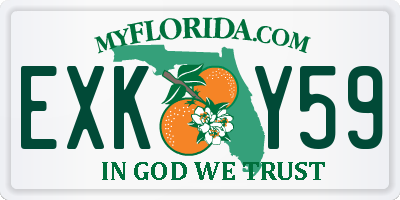 FL license plate EXKY59