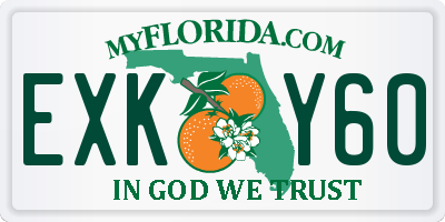 FL license plate EXKY60