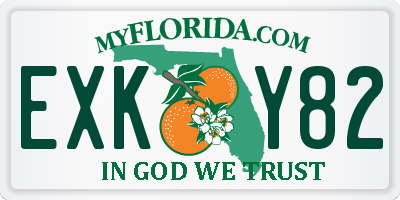 FL license plate EXKY82