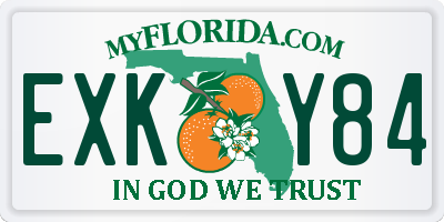 FL license plate EXKY84
