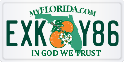 FL license plate EXKY86
