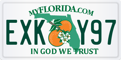 FL license plate EXKY97